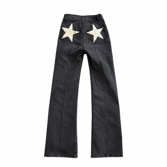 We The Free Denim - We The Free by Free People Firecracker Flare Jeans with Cream Star Accents